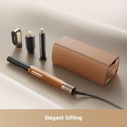 DREAME AirStyle Suite Pro Hair Styler & High-Speed Dryer, 110,000 RPM Motor, 3 Essential Snap-On Attachments for Curling, Volumizing & Fast Dry, Frizz Control, Cool Shot, Luxury Leather Travel Bag