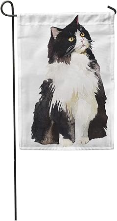 Amazon Com Semtomn Garden Flag Drawing Tuxedo Black And White