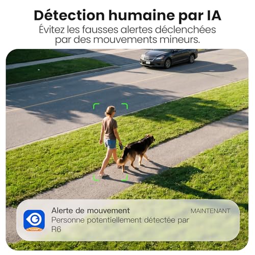 GALAYOU 2K Camera Surveillance WiFi Exterieure sans Fil - Camera Exterieur sans Fil Solaire, 2.4GHz, 360° PTZ Suivi, PIR + Alarme Sonore/Lumière, Audio Bidirectionnel, Vision Nocturne Couleur, IP65