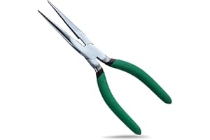 INJOYTEC Long Nose Pliers 8" Needle Nose Pliers Straight Needle Nose Wrench Handed Needle Nose Plier Tool Multi Functional Sh