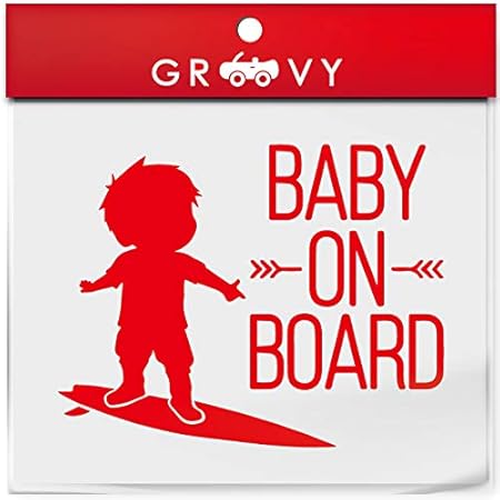 Amazon Co Jp 赤ちゃん 子供 乗ってます ステッカー サーフィン サーファー Ver2 海 ハワイ Baby In Car ベビー イン カー かわいい おしゃれ 車 ブランド シール グッズ 12 レッド 車 バイク