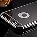 iPhone 6S Case,Roybens Luxury 2 in 1 [Air Aluminum Bumper + Acrylic Back Plate] Back mirror Anti-Scratch Case Cover for Apple iPhone 6/6S - Black