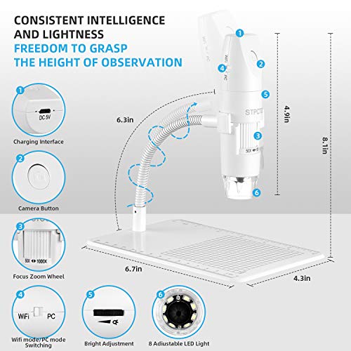 3 STPCTOU+Wireless+Microscope+50X+1000X+Handheld