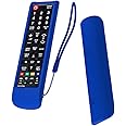 Samsung TV Remote Silicone Case Compatibe with Samsung TM2140A(2021/2020) BN59-01315A BN59-01199F AA59-00666A AA59-00741A Remote Cover Skin-Friendly Shockproof with Remote Loop(Blue)