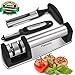 Kitchen Knife Sharpener + Vegetable Peeler and Apple Corer Set | Keep your knives sharp with professional knive sharpeners for straight and serrated blade by Piassota