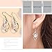 Women's Classical Freshwater Cultured Pearl Dangle Earrings White 925 Sterling Silver