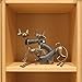 Tooarts Metal Sculpture Iron Art Cat Spring Handicraft Crafting Home Decoration Furnishing Craft