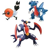 Pokémon 3 Pack Figures- Mega Garchomp, Fletchling, Gabite