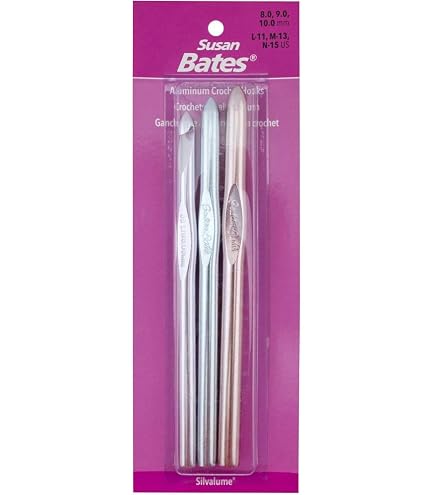 Susan Bates Silvalume Aluminum Crochet Hook Size L/11 (8mm) 5.5 Inch - Smooth Grip For Yarn Crafting - View #3