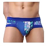 NEARTIME Men's Underwear, Men Elastic Soft Boxer Briefs Shorts Bulge Pouch (M, B-Blue) …