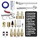20Pcs Air Compressor Accessory Kit, Drillpro Pueumatic Air Fittings Tools, 1/4'' NPT Plugs, Blow Gun, Tire Pressure Pen with Inflatable Rod Kit for Blow Dust, Test Tire and Inflating for Car/Bike/Ball