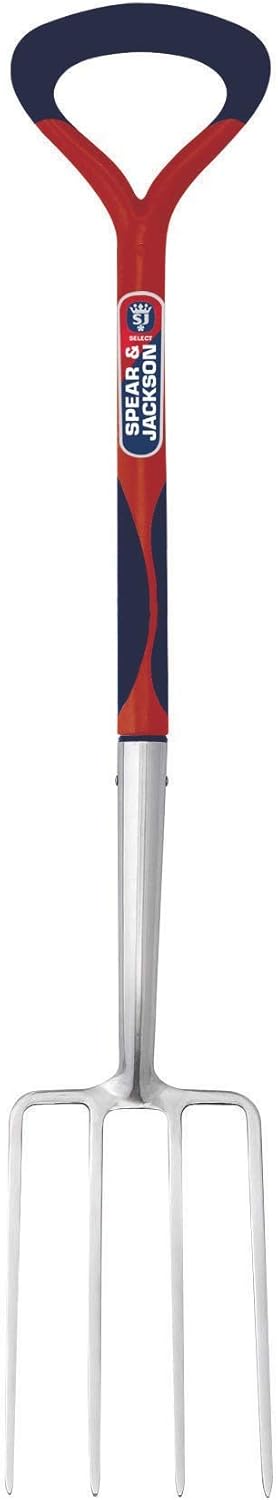 Spear & Jackson 1990EL/09 Grabegabel Select aus Edelstahl, silber