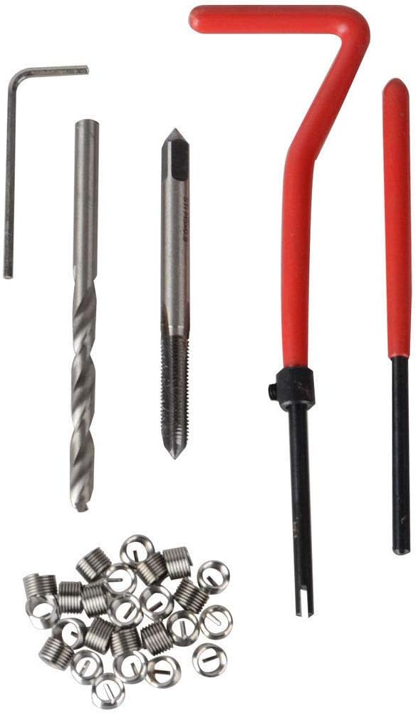 Thread Repair TimmyHouse Set Stripped Thread/Rethread Helicoil Hand Tool Case M5 M6 M8 M10 M12 Metric 131pc