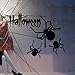 Happy Halloween Spider Wall Decals Window Stickers Halloween Decorations for Kids Rooms Nursery Halloween Party, 22.4 x 14.1 Inch