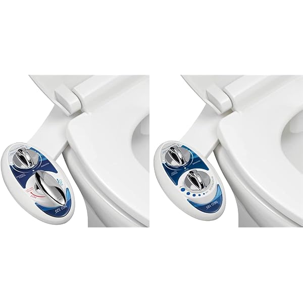 Luxe Bidet Neo 320 - Self Cleaning Dual Nozzle (Blue and White) u0026 Neo 185  (Elite) Non-Electric Bidet Toilet Attachment (Blue and White) 13.5 x 7 x 3  inches, Bidet Attachments - Amazon Canada