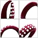 AWAYTR Velvet Padded Pearl Embellished Headband Large Padded Velvet Races Goth Wedding Headpiece for Women (Wine red+Navy Blue)