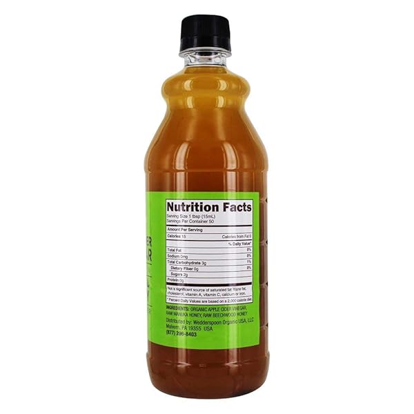 WEDDERSPOON APPLE CIDER VINEGAR WITH MONOFLORAL MANUKA HONEY & THE MOTHER, 25 FL OZ