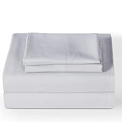 BLC KM King Bed Sheets Light Grey, Brushed