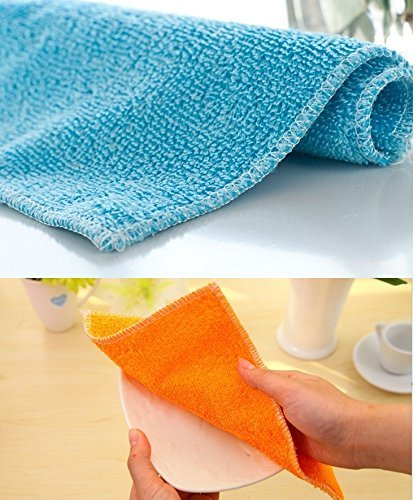 6-pack Bamboo Fiber Dish cloths Kitchen Dish Towels Tea Towels 7\