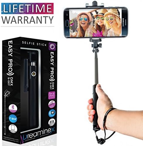 Selfie Stick for iPhone 6 Plus, Android, Samsung Galaxy S6 S5, iPod. Comes with Built-in Bluetooth Remote Shutter. Lightweight Monopod Extendable Arm. Super Pocket Size. Young Design. Free eBook