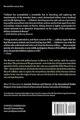 Making Enemies War And State Building In Burma Callahan Mary P 9780801472671 Amazon Com Books