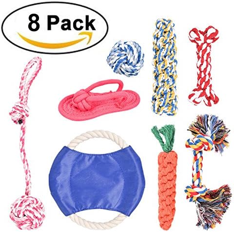 Hinrylife Premium Dog Chew Toys - Puppy Teething Toys - Dog Toy Set - Rope Dog Toy - Suitable Kit for Small to Medium Pets from Puppy to Full Grown. For Indoor and Outdoor Use. Durable and washable.