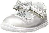 Carter's Every Step Girls' Gigi Baby Mary Jane Flat, Silver, 4 M US Toddler