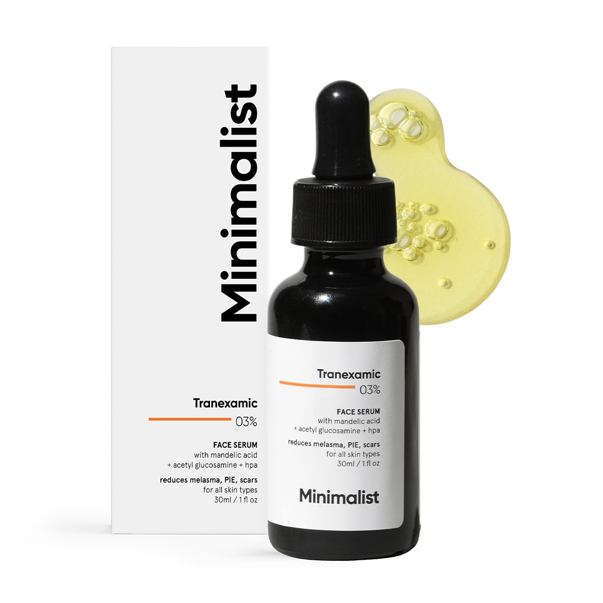 Minimalist 3% Tranexamic Acid Face Serum with HPA to Remove Melasma & Post Inflammatory Hyperpigmentation or Erythema (PIH & PIE) | 30 ml