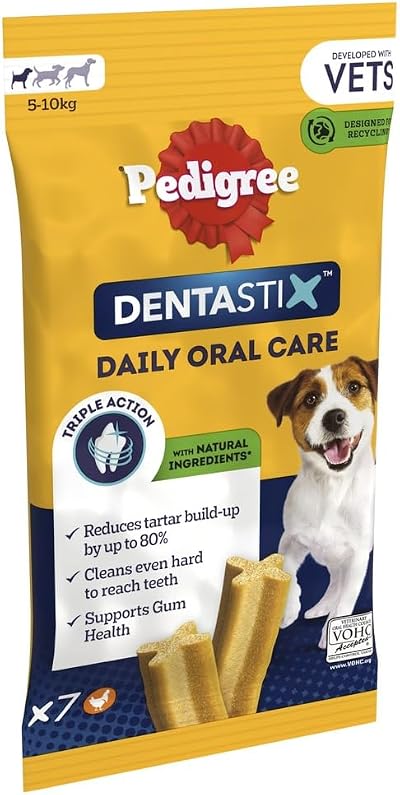 Pedigree DentaStix Daily Dental Sticks Small Dogs 5-10 kg 7 Sticks 110g Pack 10