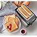 Toaster 2 Slice Wide Slots Best Rated Prime Toasters, Compact Stainless Steel Bread Toaster with Reheat/Defrost/Cancel Functions, 7-Shade Control & Removable Crumb Tray, Black, UL Certificated