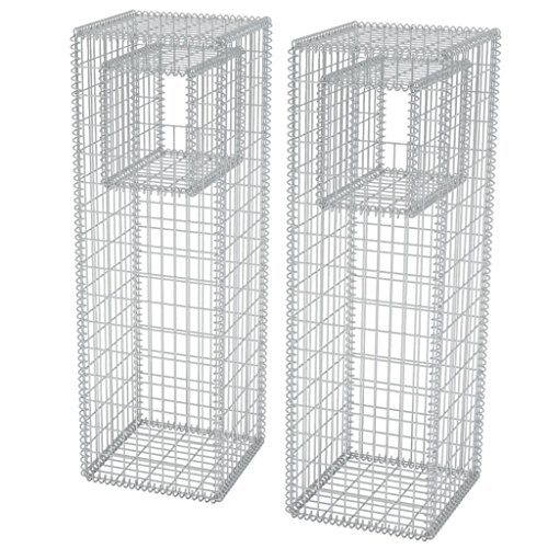 Nishore 2 Pcs Gabionen Hochbeet aus Stahl 50x50x160 cm Hohe Belastbarkeit – Bild 4