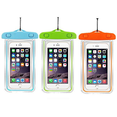 [3Ppack] Waterproof Case Universal CellPhone Dry Bag Pouch CaseHQ for Apple iPhone 8,8plus,7,7plus 6S, 6, 6S Plus, SE, 5S, Samsung Galaxy s8,s8 plus S7, S6 Note5, HTC LG Motorola up to 5.8" diagonal - Thumbnail 7