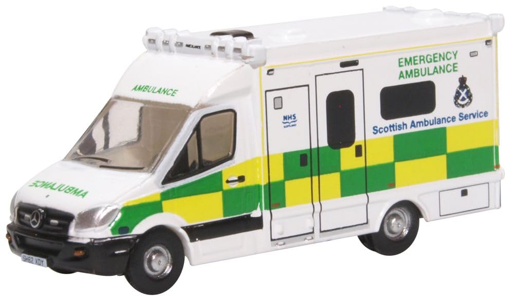 Oxford Diecast 1:148 Mercedes Ambulance Scottish Ambulance Service Collectable model NMA004