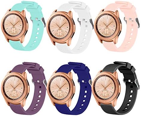 UCAI 6 Pack 20mm Silicone Bands Compatible with Samsung Galaxy Watch 42mm / Active / Active 2 Watch Band 40mm 44mm for Women No Tracker