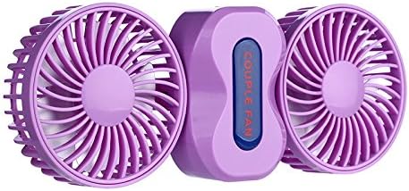 2 Motors Summer Couples Air Conditioner Fan Rechargeable Li Battery Air Conditioning FuryFan Portable Mini USB Fan (purple)