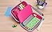 BTSKY Cute Unicorn Hard Shell Pencil Case- Large EVA Colored Pen Holder Box With Compartments Girls Cosmetic Pouch Bag Stationery Organizer(red)