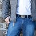 Betta 1.5 Inch Wide Men's Elastic Stretch Belt with Fully Adjustable High-Strength Buckle (Large, Black)
