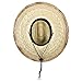Mexican Palm Leaf Straw Lifeguard Sun Hat w/Chin Strap & Vented Crown