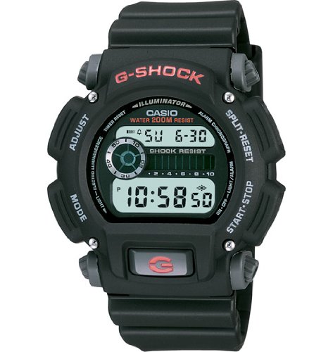 Casio Mens G-Shock Digital Watch, with Shock Resistant, Quartz Digital Movement, and Multi-Function Alarm, Stopwatch, and Countdown Timer, Features Hourly Time Signal, Auto Calendar, and 12- and 24-Hour Formats, Backlight with Afterglow, Water-Resistant to 200 M (660 Feet)