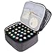 LUXJA Essential Oil Carrying Case - Holds 30 Bottles (5ml-30ml, Also Fits for Roller Bottles), Double-Layer Organizer for Essential Oil and Accessories, Black (Bag Only)