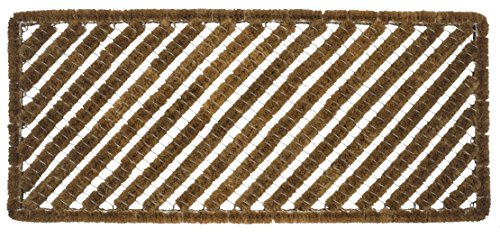 Entryways Rectangular Stripes Wire Brush Bootscraper Doormat 18" X 42"