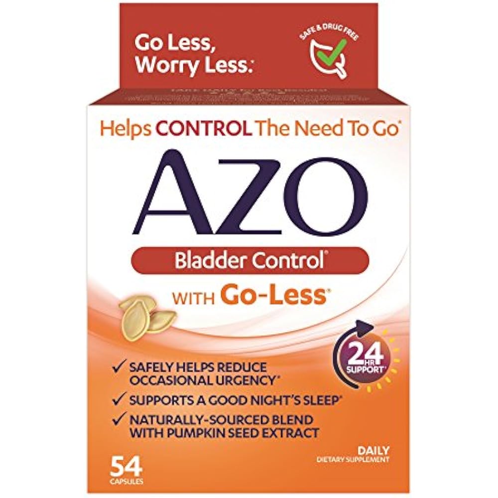 AZO Bladder Control Uti Pills Supplement Reduce Occasional Urgency