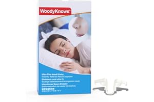 WoodyKnows Ultra-Thin Nasal Dilator, Improves Sleep and Sports Airflow, alleviates Nasal Congestion and Nose-Related snoring, deviated Septum aid (Trial S/M/L)