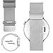 18mm Magnetic Milanese Loop Stainless Steel Magnet Closure Lock Watch Band For Withings Activité, Activité Pop or Activité Steel (YESOO Retail Packaging - 180 Days Warranty) (Silver )
