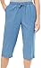 Coral Bay Womens Denim Pull On Capris X-Large Light wash