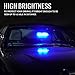 Xprite Blue 16 LED High Intensity LED Law Enforcement Emergency Hazard Warning Strobe Lights For Interior Roof/Dash/Windshield With Suction Cupsthumb 2