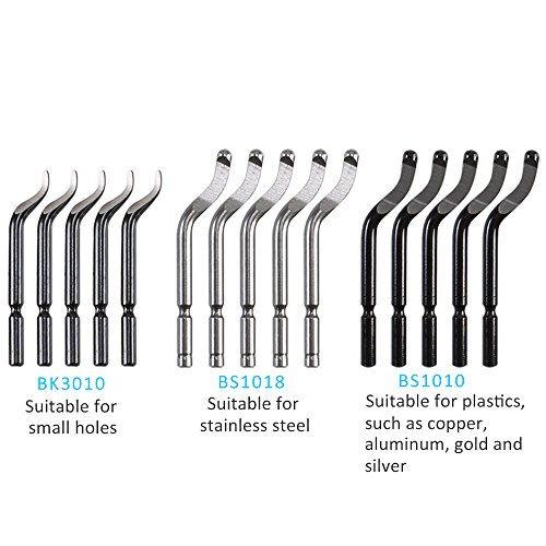 Deburring Tool Kit, Dayree 15pcs High-Speed Steel Rotary Deburr Tool Set with a Handle, for Aluminum, Plastic, Wood, Copper and Steel