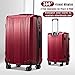 Coolife Luggage Expandable Suitcase 3 Piece Set with TSA Lock Spinner 20in24in28in (wine red3)