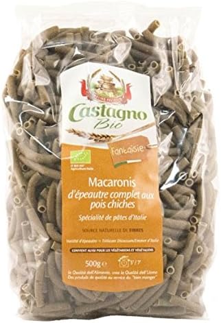 CASTAGNO Macaronis d'épeautre complet aux pois chiches bio