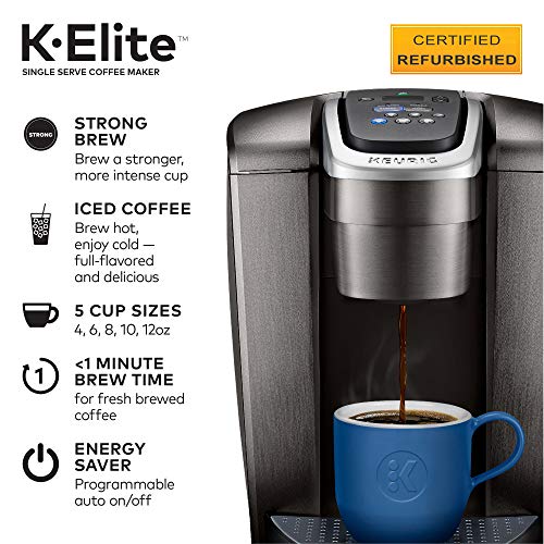Keurig KElite Coffee Maker, Single Serve KCup Pod Coffee Brewer, With